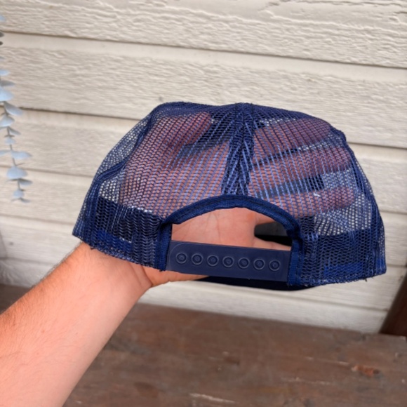 vintage SAFETY SUPPLY CANADA patch mesh trucker hat snapback blue - Picture 4 of 5